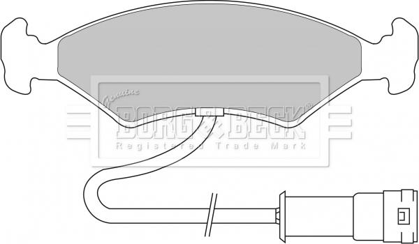 Borg & Beck BBP1104 - Kit pastiglie freno, Freno a disco autozon.pro