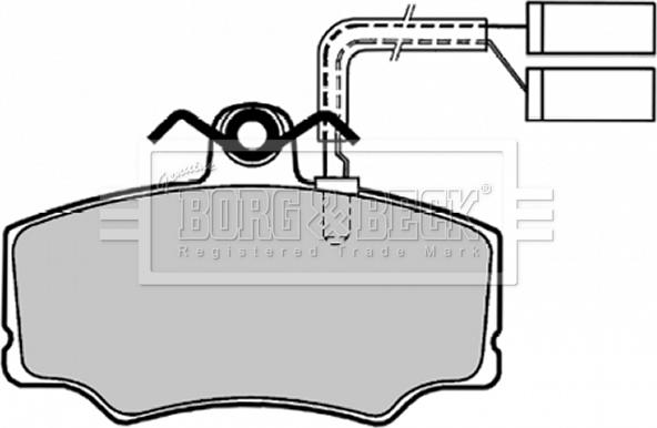 Borg & Beck BBP1139 - Kit pastiglie freno, Freno a disco autozon.pro