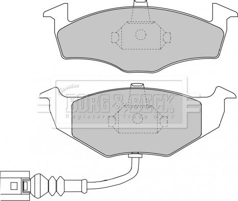 Borg & Beck BBP1846 - Kit pastiglie freno, Freno a disco autozon.pro