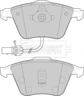 Borg & Beck BBP1841 - Kit pastiglie freno, Freno a disco autozon.pro