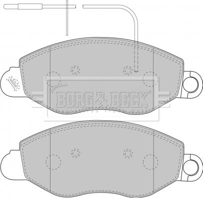 Borg & Beck BBP1850 - Kit pastiglie freno, Freno a disco autozon.pro