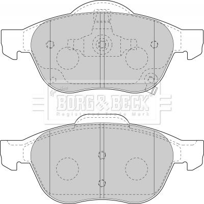 Borg & Beck BBP1857 - Kit pastiglie freno, Freno a disco autozon.pro