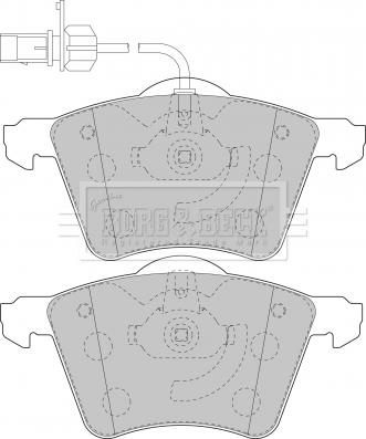 Borg & Beck BBP1800 - Kit pastiglie freno, Freno a disco autozon.pro