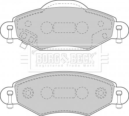 Borg & Beck BBP1808 - Kit pastiglie freno, Freno a disco autozon.pro