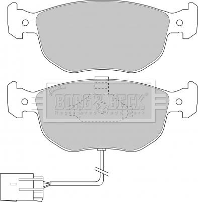 Borg & Beck BBP1394 - Kit pastiglie freno, Freno a disco autozon.pro