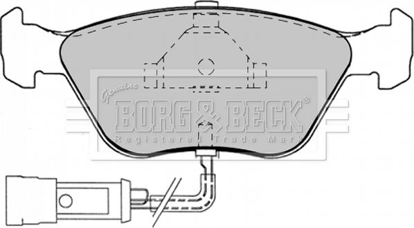 Borg & Beck BBP1343 - Kit pastiglie freno, Freno a disco autozon.pro