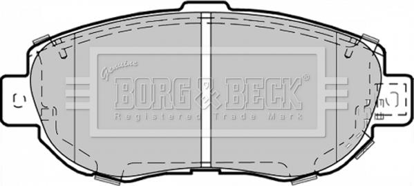 Borg & Beck BBP1353 - Kit pastiglie freno, Freno a disco autozon.pro