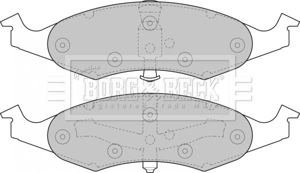 Borg & Beck BBP1368 - Kit pastiglie freno, Freno a disco autozon.pro