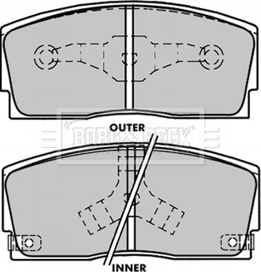 Borg & Beck BBP1241 - Kit pastiglie freno, Freno a disco autozon.pro