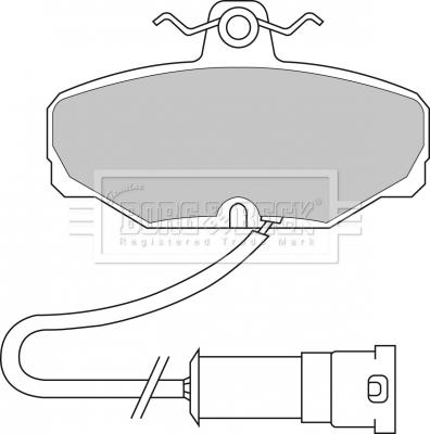 Borg & Beck BBP1242 - Kit pastiglie freno, Freno a disco autozon.pro