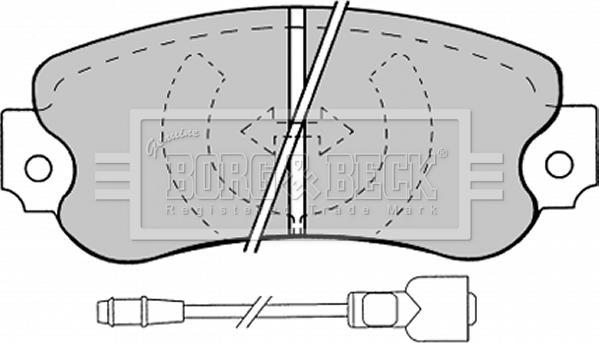 Borg & Beck BBP1258 - Kit pastiglie freno, Freno a disco autozon.pro