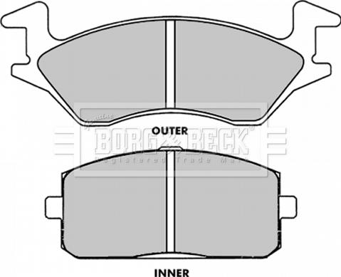 Borg & Beck BBP1264 - Kit pastiglie freno, Freno a disco autozon.pro