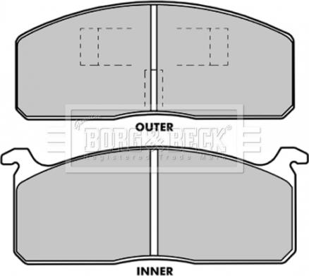 Borg & Beck BBP1204 - Kit pastiglie freno, Freno a disco autozon.pro