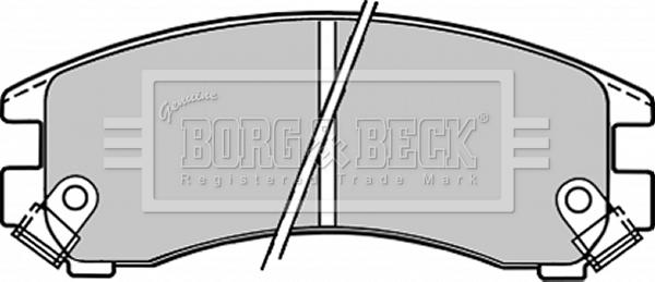 Borg & Beck BBP1223 - Kit pastiglie freno, Freno a disco autozon.pro