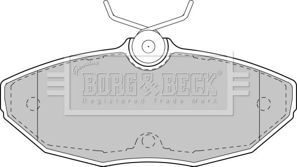 Borg & Beck BBP1743 - Kit pastiglie freno, Freno a disco autozon.pro