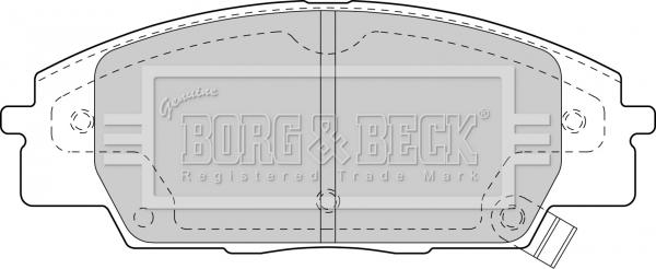 Borg & Beck BBP1742 - Kit pastiglie freno, Freno a disco autozon.pro