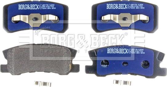 Borg & Beck BBP1758 - Kit pastiglie freno, Freno a disco autozon.pro