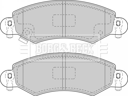 Borg & Beck BBP1713 - Kit pastiglie freno, Freno a disco autozon.pro