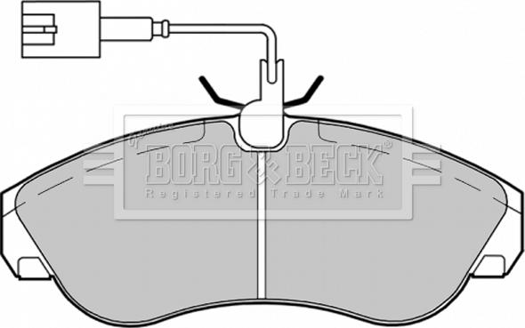 Borg & Beck BBP1720 - Kit pastiglie freno, Freno a disco autozon.pro