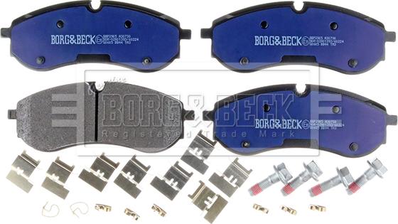 Borg & Beck BBP2905 - Kit pastiglie freno, Freno a disco autozon.pro