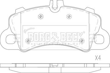 Borg & Beck BBP2900 - Kit pastiglie freno, Freno a disco autozon.pro