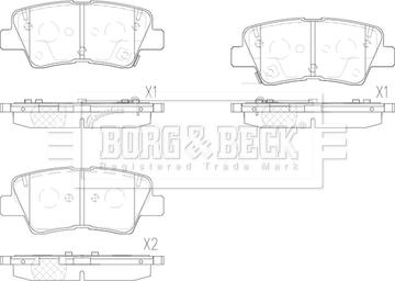 Borg & Beck BBP2901 - Kit pastiglie freno, Freno a disco autozon.pro