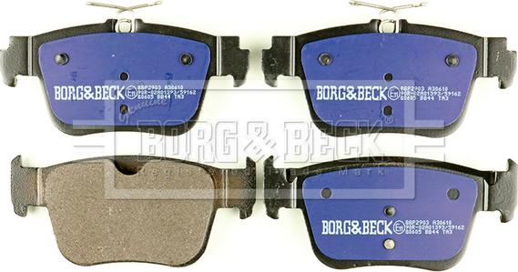 Borg & Beck BBP2903 - Kit pastiglie freno, Freno a disco autozon.pro