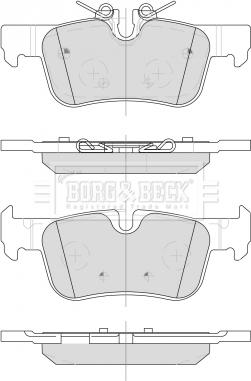 Borg & Beck BBP2499 - Kit pastiglie freno, Freno a disco autozon.pro