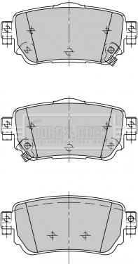 Borg & Beck BBP2498 - Kit pastiglie freno, Freno a disco autozon.pro