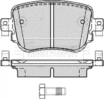 Borg & Beck BBP2448 - Kit pastiglie freno, Freno a disco autozon.pro