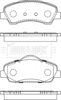 Borg & Beck BBP2442 - Kit pastiglie freno, Freno a disco autozon.pro