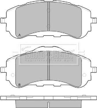 Borg & Beck BBP2450 - Kit pastiglie freno, Freno a disco autozon.pro