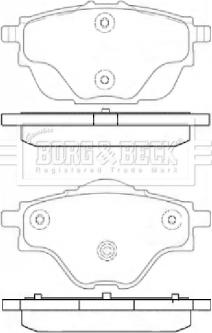 Borg & Beck BBP2451 - Kit pastiglie freno, Freno a disco autozon.pro