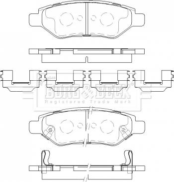 Borg & Beck BBP2469 - Kit pastiglie freno, Freno a disco autozon.pro