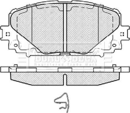 Borg & Beck BBP2464 - Kit pastiglie freno, Freno a disco autozon.pro