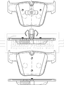 Borg & Beck BBP2417 - Kit pastiglie freno, Freno a disco autozon.pro