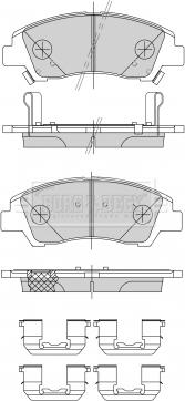 Borg & Beck BBP2484 - Kit pastiglie freno, Freno a disco autozon.pro