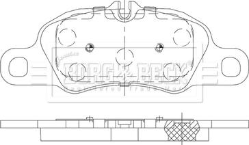 Borg & Beck BBP2480 - Kit pastiglie freno, Freno a disco autozon.pro