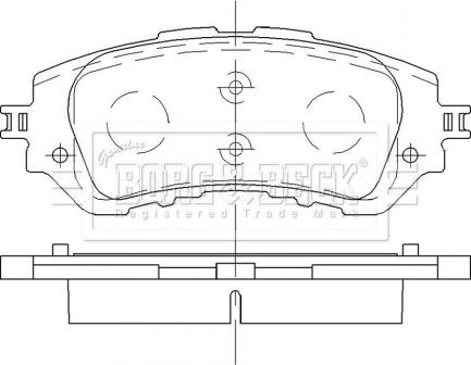 Borg & Beck BBP2483 - Kit pastiglie freno, Freno a disco autozon.pro