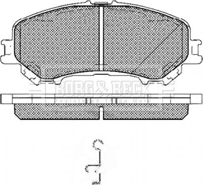 Borg & Beck BBP2487 - Kit pastiglie freno, Freno a disco autozon.pro