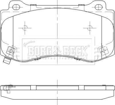 Borg & Beck BBP2474 - Kit pastiglie freno, Freno a disco autozon.pro