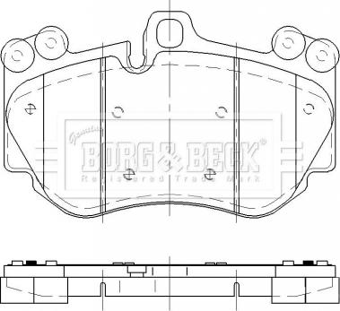 Borg & Beck BBP2476 - Kit pastiglie freno, Freno a disco autozon.pro