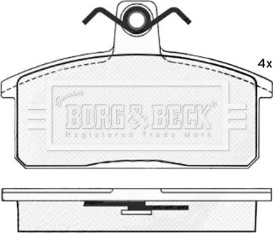 Borg & Beck BBP2545 - Kit pastiglie freno, Freno a disco autozon.pro