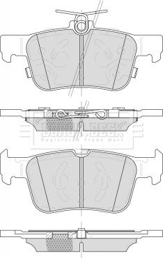 Borg & Beck BBP2509 - Kit pastiglie freno, Freno a disco autozon.pro