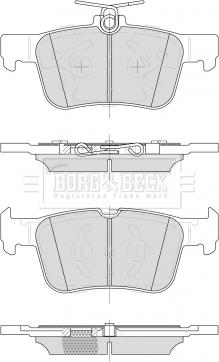 Borg & Beck BBP2505 - Kit pastiglie freno, Freno a disco autozon.pro