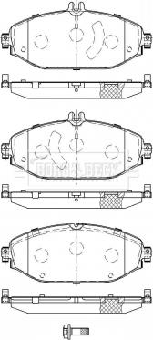 Borg & Beck BBP2513 - Kit pastiglie freno, Freno a disco autozon.pro