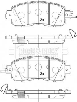 Borg & Beck BBP2534 - Kit pastiglie freno, Freno a disco autozon.pro