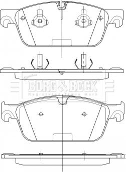 Borg & Beck BBP2530 - Kit pastiglie freno, Freno a disco autozon.pro