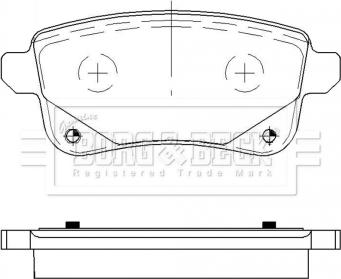 Borg & Beck BBP2538 - Kit pastiglie freno, Freno a disco autozon.pro