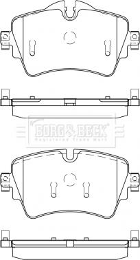 Borg & Beck BBP2526 - Kit pastiglie freno, Freno a disco autozon.pro